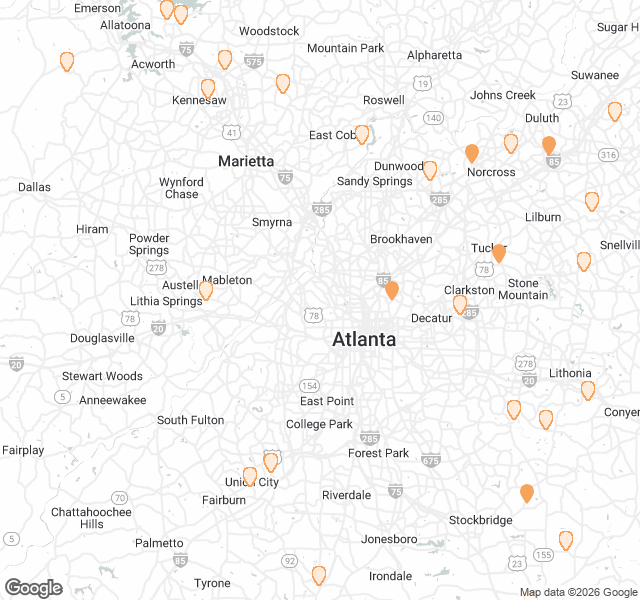 Fill Dirt Map of Atlanta