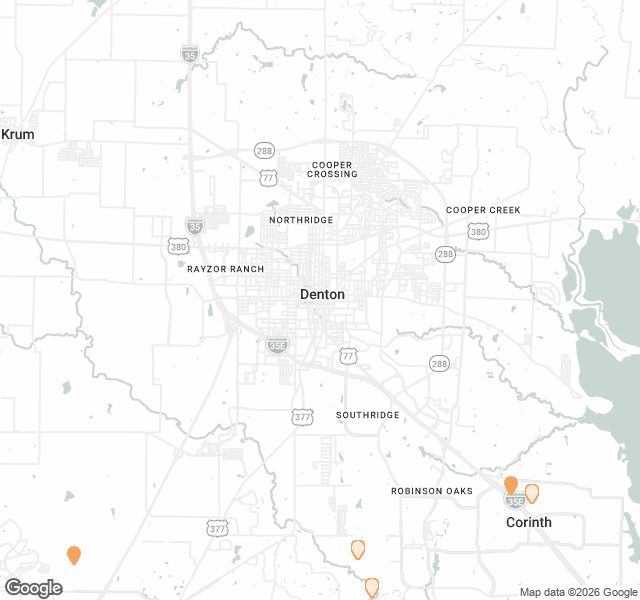 Fill Dirt Map of Denton
