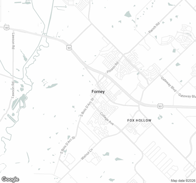 Fill Dirt Map of Forney