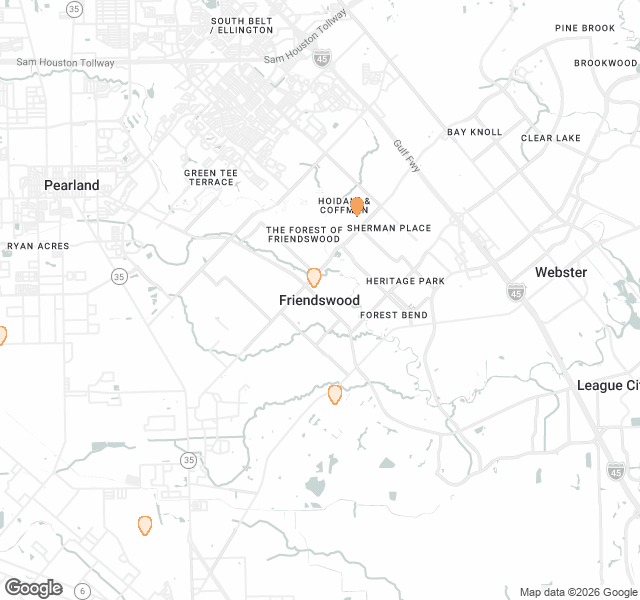 Fill Dirt Map of Friendswood
