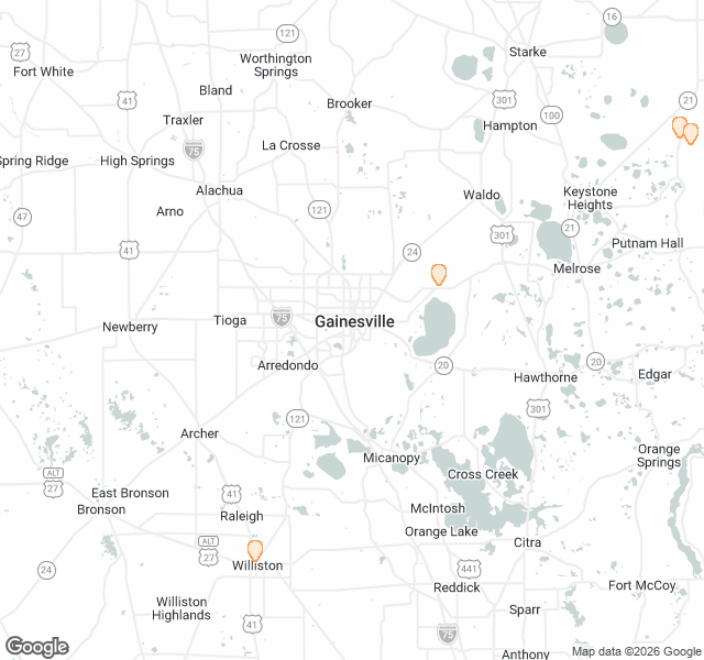 Fill Dirt Map of Gainesville