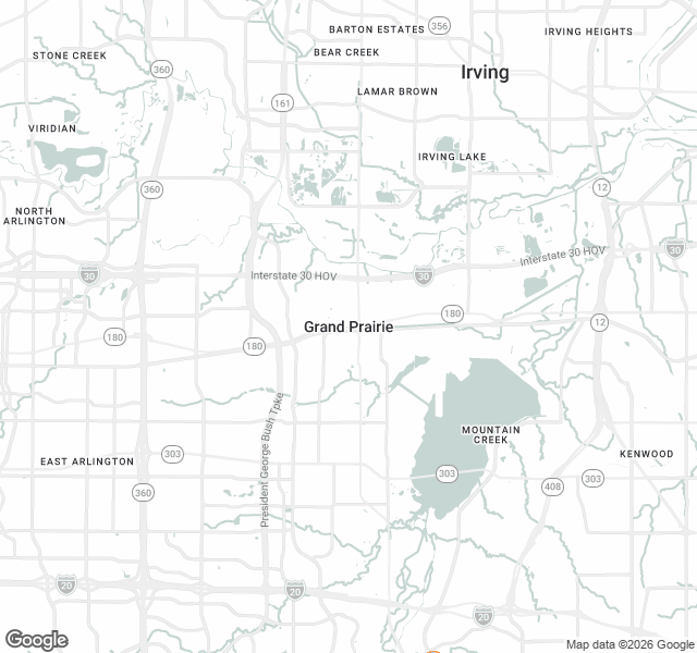 Fill Dirt Map of Grand Prarie