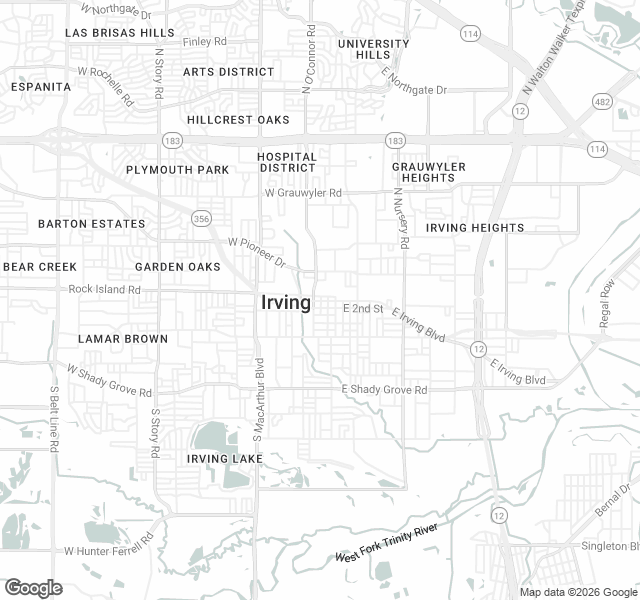 Fill Dirt Map of Irving