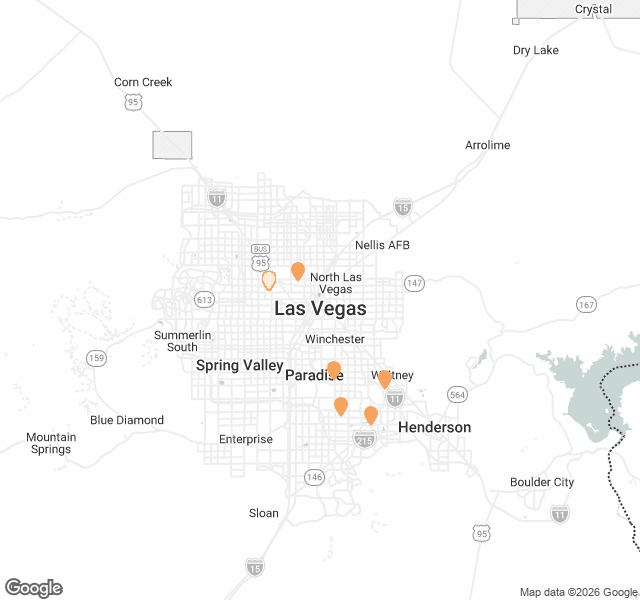 Fill Dirt Map of Las Vegas