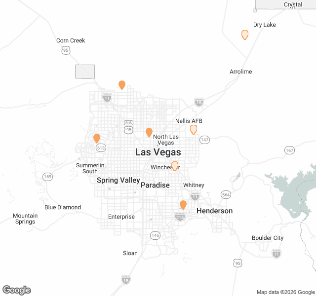 Fill Dirt Map of Las Vegas