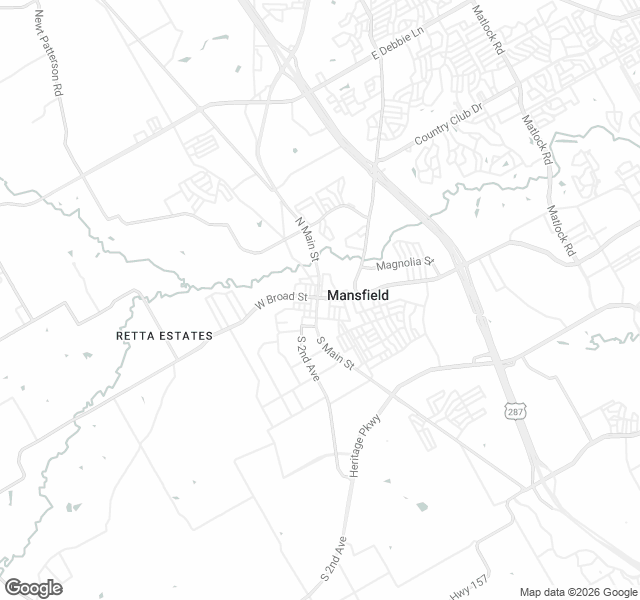 Fill Dirt Map of Mansfield