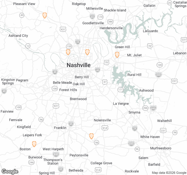 Fill Dirt Map of Nashville