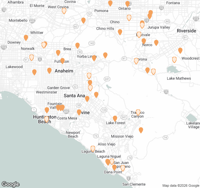 Fill Dirt Map of Orange County