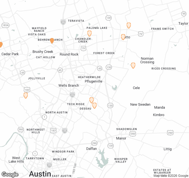 Fill Dirt Map of Pflugerville