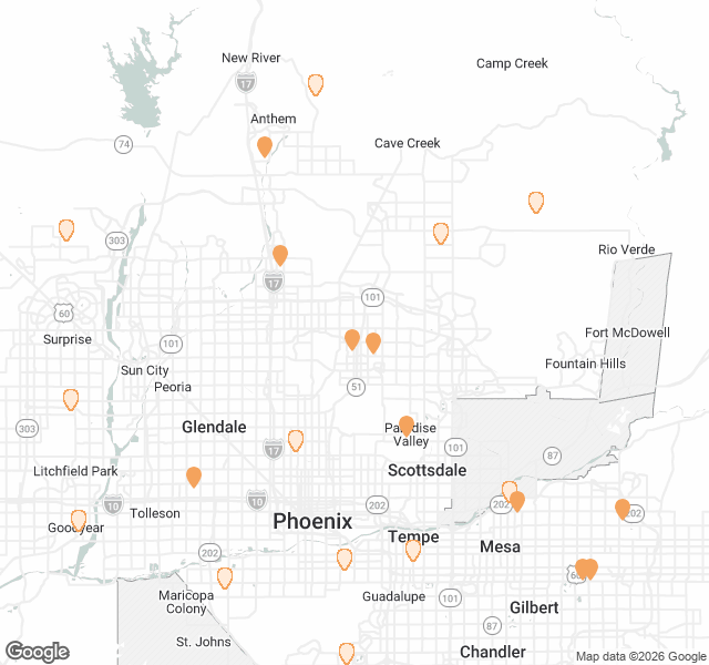 Fill Dirt Map of Phoenix