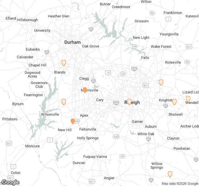 Fill Dirt Map of Raleigh