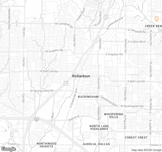 Fill Dirt Map of Richardson