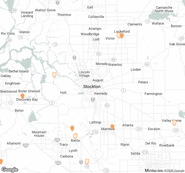 Fill Dirt Map of Stockton