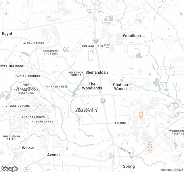 Fill Dirt Map of The Woodlands