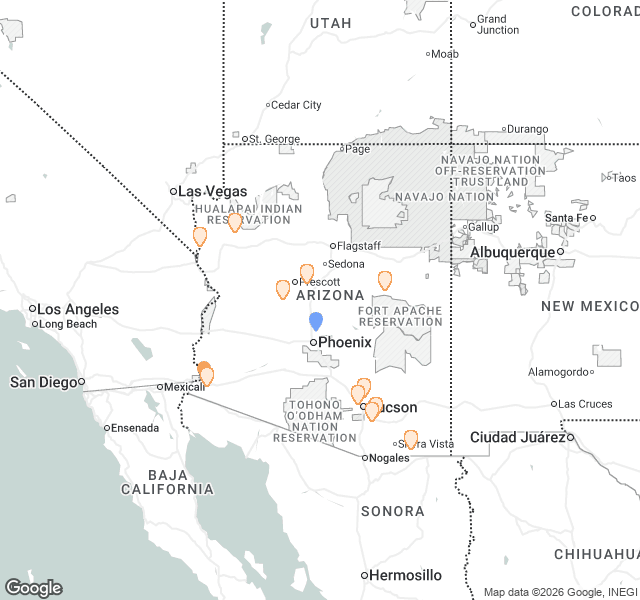 Fill Dirt Map of Arizona