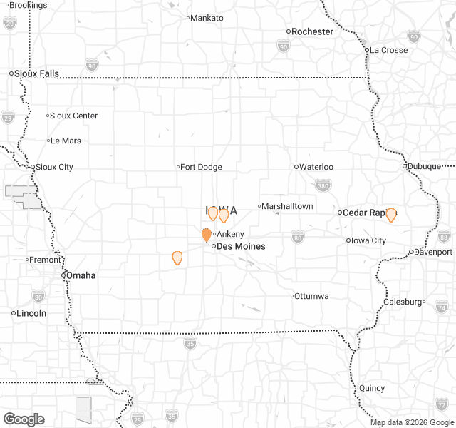 Fill Dirt Map of Iowa