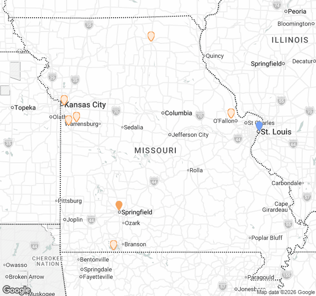 Fill Dirt Map of Missouri