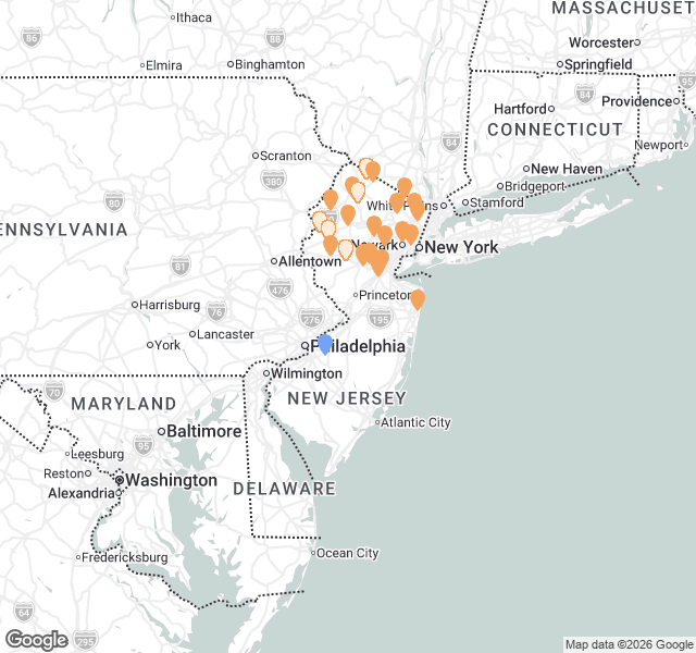 Fill Dirt Map of New Jersey