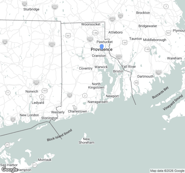 Fill Dirt Map of Rhode Island